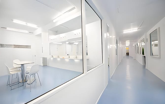 Cleanroom corridor